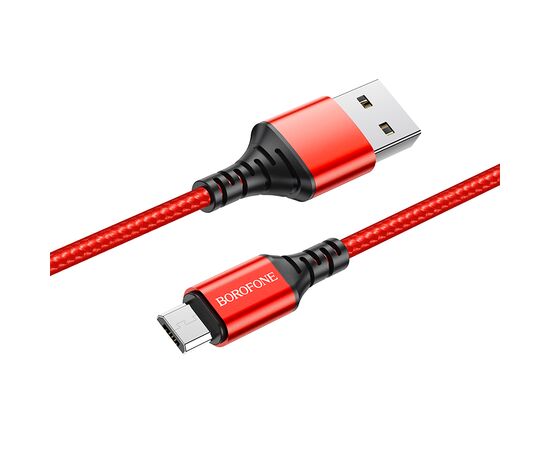  Дата-кабель BOROFONE BX54 Ultra bright micro 1м (красный) 