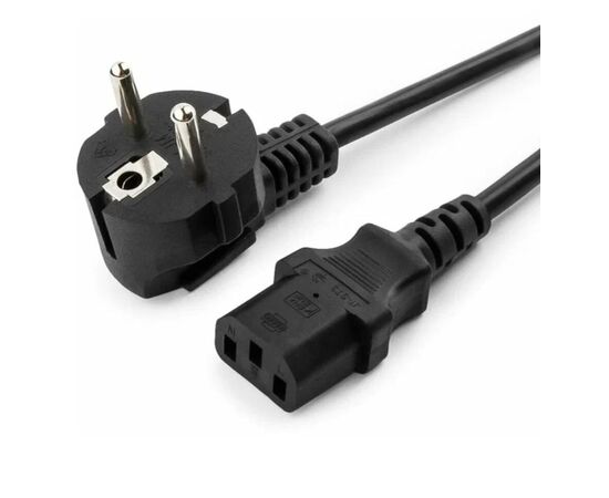  Кабель питания Cablexpert 1.8м, Schuko- C13, 6А, черный, с зазем. PC-186 