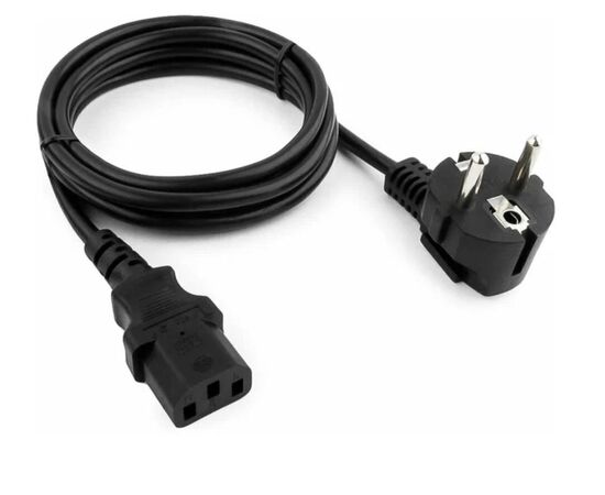  Кабель питания Cablexpert 1.8м, Schuko- C13, 6А, черный, с зазем. PC-186 
