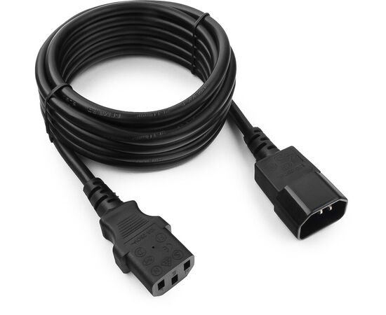  Кабель питания Cablexpert PC-189-1-3M сист.блок-монитор C13-C14 3x1кв.мм 3м черный 