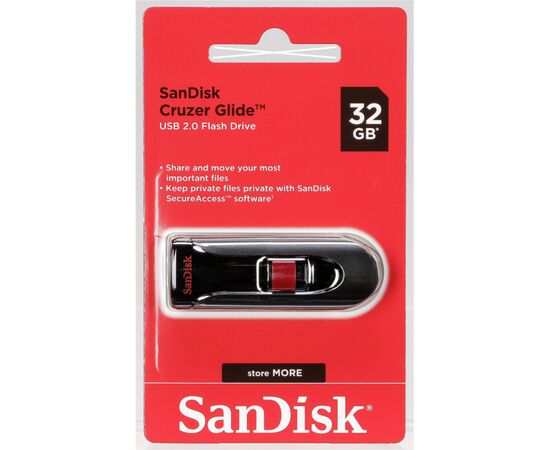  USB-флешка SanDisk CZ60 Cruzer Glide 32GB USB 2.0, Black (SDCZ60-032G-B35) 