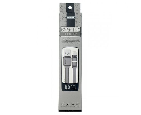  Кабель USB REMAX RC-029i Breathe USB - Lightning, 2.1А, 1 м, черный 