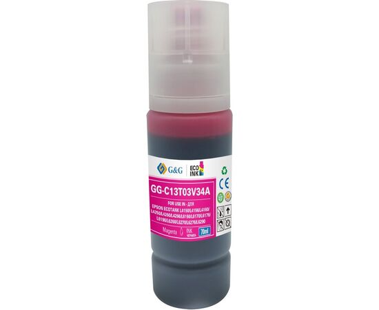 Чернила G&G GG-C13T03V34A 101M пурпурный70мл для Epson L4150/L4160/L6160/L6170 