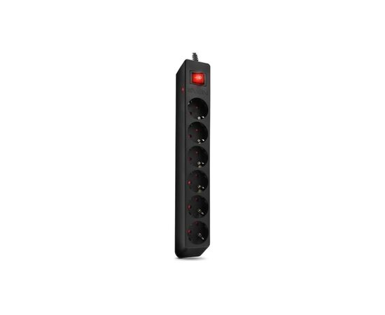  Фильтр SVEN Optima 3,0 м (6 розеток с защитными шторками, черный, цветная коробка) 