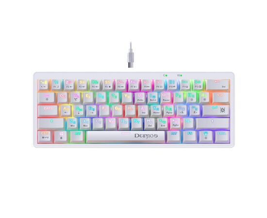  Клавиатура Defender Deimos GK-303 игровая механическая (61кн, TNT Brown) (white) (237349) 
