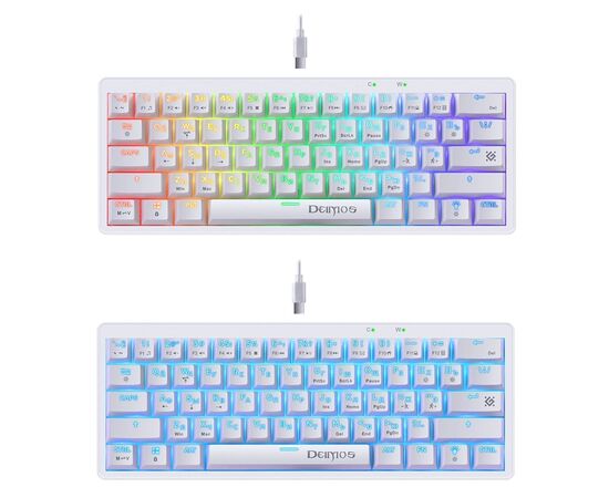  Клавиатура Defender Deimos GK-303 игровая механическая (61кн, TNT Brown) (white) (237349) 
