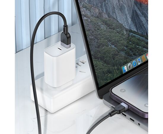  Кабель USB - Apple lightning Hoco X109 12W 200см 2,4A  (black) (236101) 