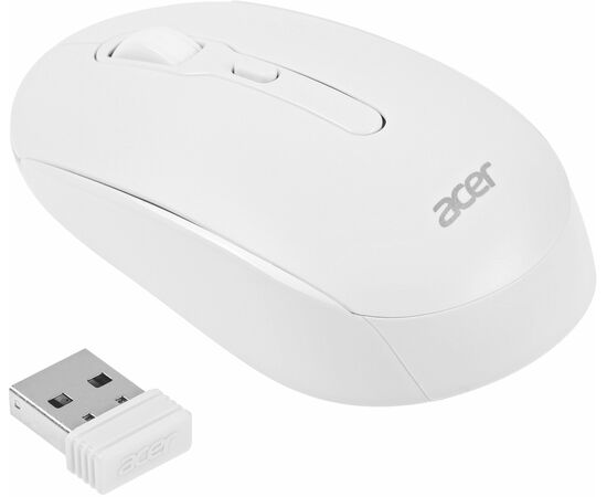  Мышь Acer OMR308 белый оптическая (1600dpi) беспроводная USB (4but) 