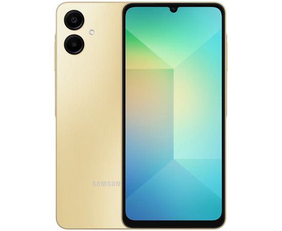  Смартфон Samsung Galaxy A06 SM-A065FZDHCAU 6/128Gb золотистый 3G 4G 2Sim 6.7" 720x1600 Android 14 50Mpix 802.11 a/b/g/n/ac GPS GSM900/1800 GSM190 