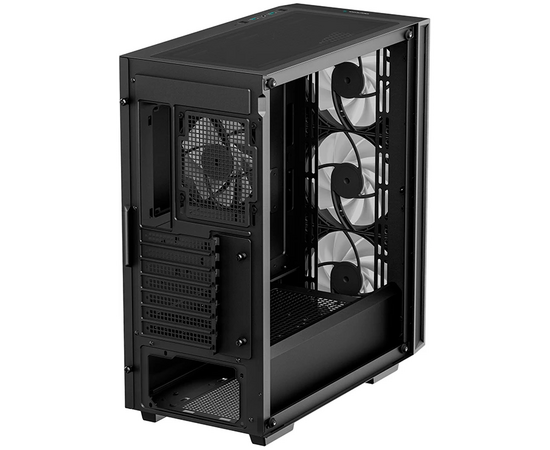  Корпус Deepcool Matrexx 55 V4 без БП, боковое окно (закаленное стекло), 3xARGB LED 140мм вентилятора спереди, 1xARGB LED 120мм вентилятор сзади, черны 