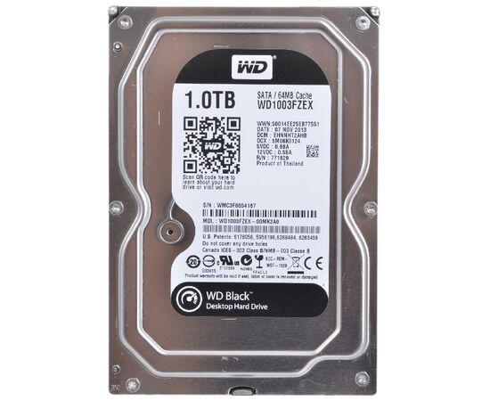  HDD Western Digital WD Black (WD1003FZEX) 3.5" 1.0TB 7200rpm Sata3 64MB 